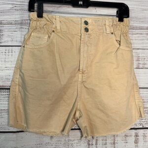 Blue Steel Jeanswear size 38 Khaki Denim Paperbag High Waist Shorts